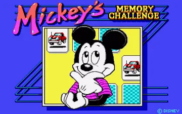 Mickey's Memory Challenge screen shot title